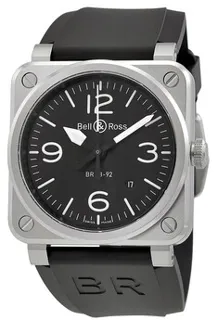 Bell & Ross Aviation BR0392-BL-ST Stainless steel Black