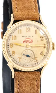 Bulova A9 30mm 10k Yellow Gold Filled Steel Warm Aged Silver