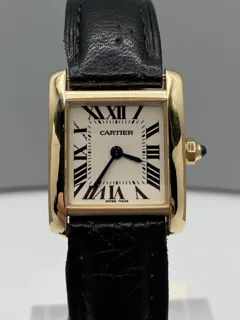 Cartier Tank Française 2385 24mm 18k yellow gold White