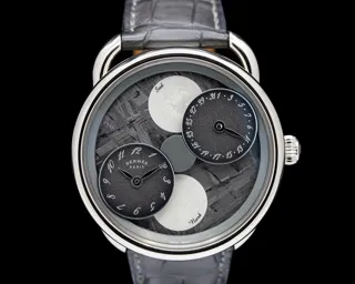 Hermès Arceau Lheure De La Lune W048356WW00 White gold meteorite gray