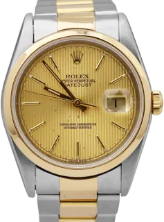 Rolex Datejust 16203 Stainless steel and 18k yellow gold Champagne Tapestry