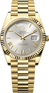 Rolex Day-Date "President" 228238 40mm Yellow gold Silver