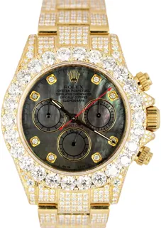 Rolex Daytona Cosmograph 116528 40mm Yellow gold Custom Black MOP (Mother of Pearl)