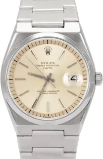 Rolex Oyster Perpetual Date 1530 Stainless steel Silver Patina