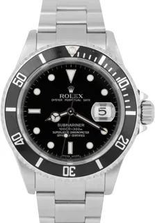 Rolex Submariner Date 16610 Stainless steel Black