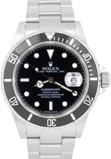 Rolex Submariner Date 16610 Stainless steel Black