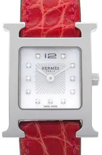 Hermès H Watch 11PDiamond HH1.210 Stainless steel White shell