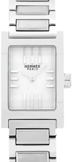 Hermès Tandem TA1.210 Stainless steel White