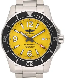 Breitling superoc A17367 44mm Stainless steel Yellow