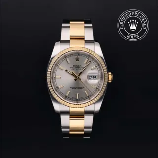 Rolex Datejust 116233 36mm bicolour Silver