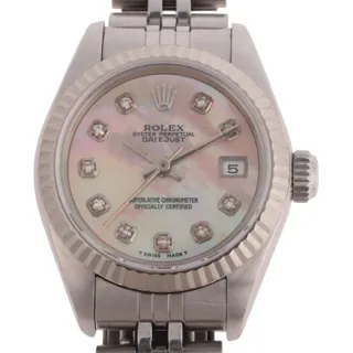 Rolex Datejust 69174 26mm Stainless steel and 18ct white gold Pink