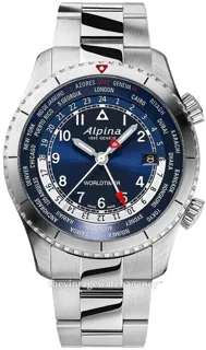 Alpina Startimer AL-255N4S26B 41mm Stainless steel Blue