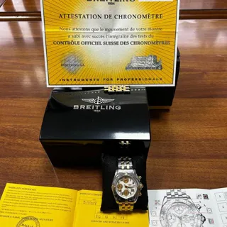 Breitling Chrono Cockpit B13358 39mm Yellow gold and Stainless steel White