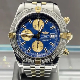 Breitling Chronomat Evolution B13356 44mm Yellow gold and Stainless steel Blue