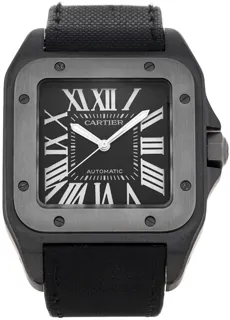 Cartier Santos 100 W2020010 Stainless steel Black