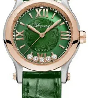 Chopard Happy Sport 278573-6032 30mm Yellow gold and Stainless steel Green