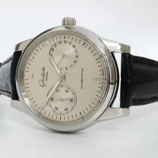 Glashütte Senator Hand Date 1-39-58-02-02-04 40mm Stainless steel Silver