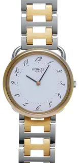 Hermès Arceau 33mm Stainless steel White