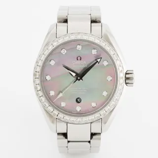 Omega Aqua Terra 231.15.34.20.57.001 34mm Stainless steel Gray