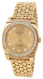 Rolex Cellini Cestello 6321/8 32mm 18kt Yellow Gold Champagne