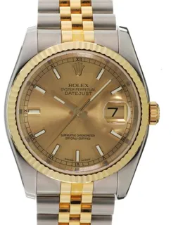 Rolex Datejust 36 116233 36mm Yellow gold and Stainless steel Blue