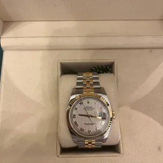 Rolex Datejust 36 116233 36mm Yellow gold and Stainless steel White