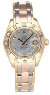 Rolex Pearlmaster 80318 29mm Yellow gold White