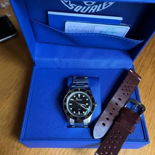 Squale SUB-39GMTV.BR22 48.5mm Stainless steel Black