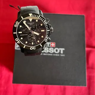 Tissot Seastar T120.417.37.051.02 45mm Stainless steel and Black PVD Black