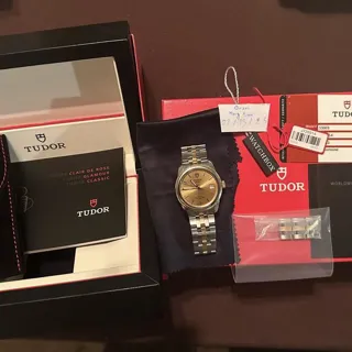 Tudor Glamour Date 79030B 36mm Stainless steel Golden