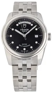 Tudor Glamour Date-Day 56000 39mm Stainless steel Black