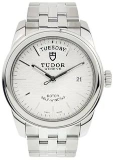 Tudor Glamour Date-Day 56000 39mm Stainless steel Silver