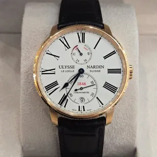 Ulysse Nardin Marine 1182-310/40 42mm Rose gold White