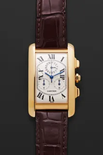 Cartier Tank Américaine 1730 18k yellow gold White and Cream