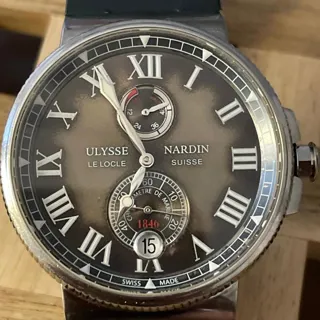 Ulysse Nardin Marine Chronometer Manufacture 1183-122-3/42 V2 45mm Stainless steel Brown