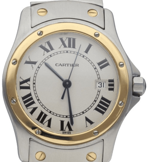 Cartier Santos 1551 Yellow Gold$Steel White