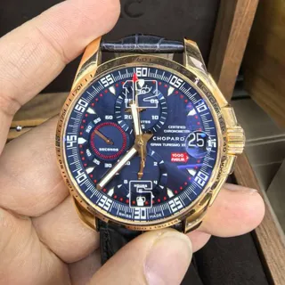 Chopard Mille Miglia 16/1268 44mm Rose gold blue