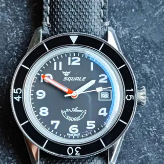 Squale SUB-39MON 39mm Stainless steel Black