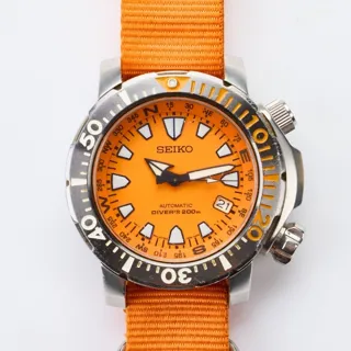 Seiko Land Monster 7S35-00F0 44.5mm Stainless steel and PVD Orange