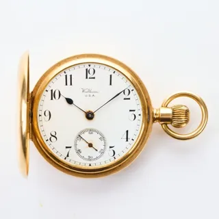 Waltham Watch Company Traveler 1908 14k yellow gold White