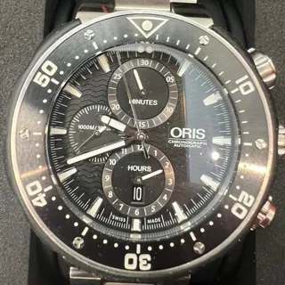 Oris ProDiver Chronograph 01 774 7683 7154-Set 51mm Ceramic and Titanium Black