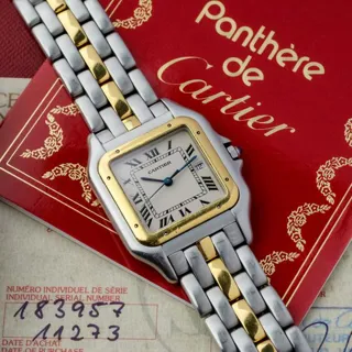 Cartier Panthère 183957 29mm Yellow gold and Stainless steel Champagne