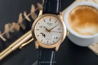 Glashütte Senator 39-50-01-11-04 39mm 18k yellow gold Silver