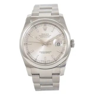 Rolex Datejust 116200 36mm Stainless steel Silver