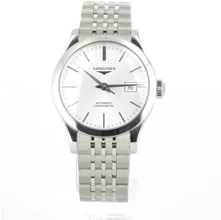 Longines Record L3.221.4.72.6 30mm Stainless steel Money