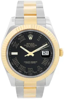 Rolex Datejust II 116333 Stainless steel and 18k yellow gold Black