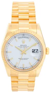 Rolex Day-Date 36 118238 Yellow gold White