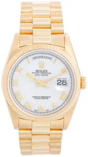 Rolex Day-Date 36 18238 Yellow gold White