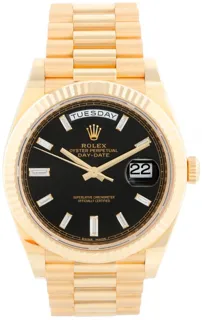 Rolex Day-Date 40 228238 Yellow gold Black