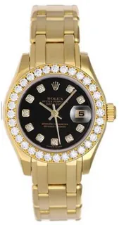 Rolex Pearlmaster 80298 Yellow gold Black